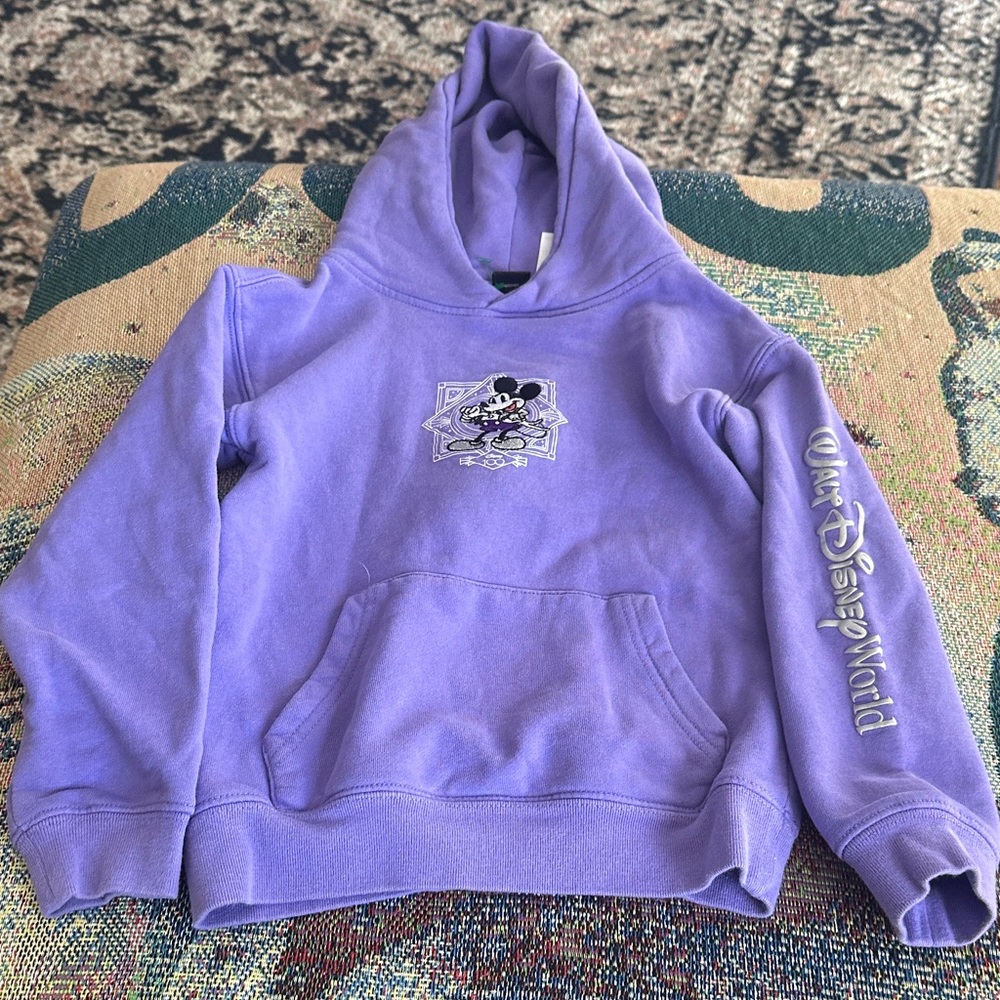 Walt Disney World 100th anniversary Mickey Purple Kids Hoodie embroidered